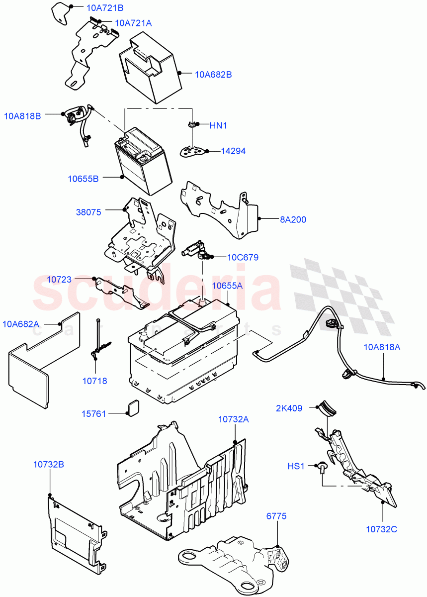 Battery And Mountings (Changsu (China)) of Land Rover Land Rover Range Rover Evoque (2019+) [2.0 Turbo Diesel]