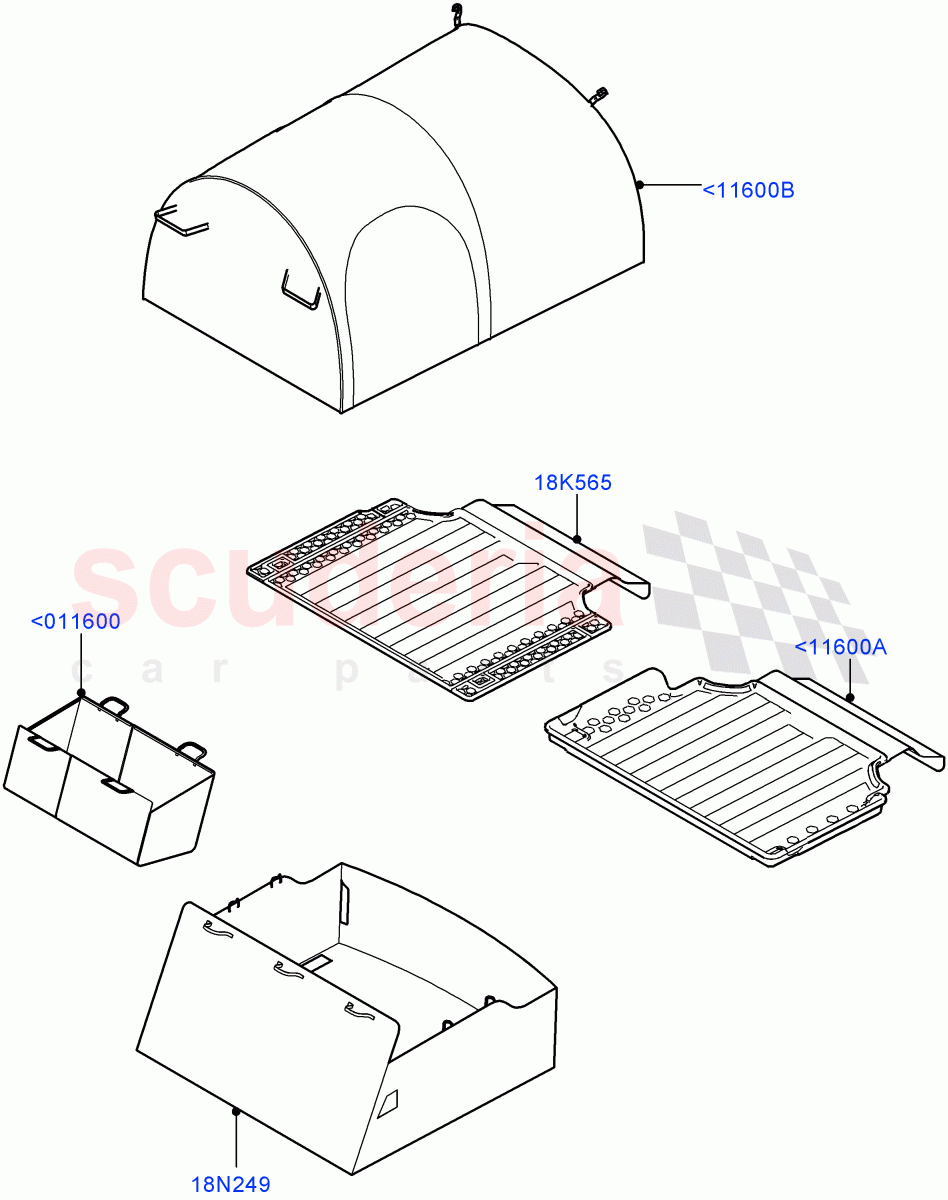 Loadspace Protection Mats of Land Rover Land Rover Defender (2020+) [3.0 I6 Turbo Petrol AJ20P6]