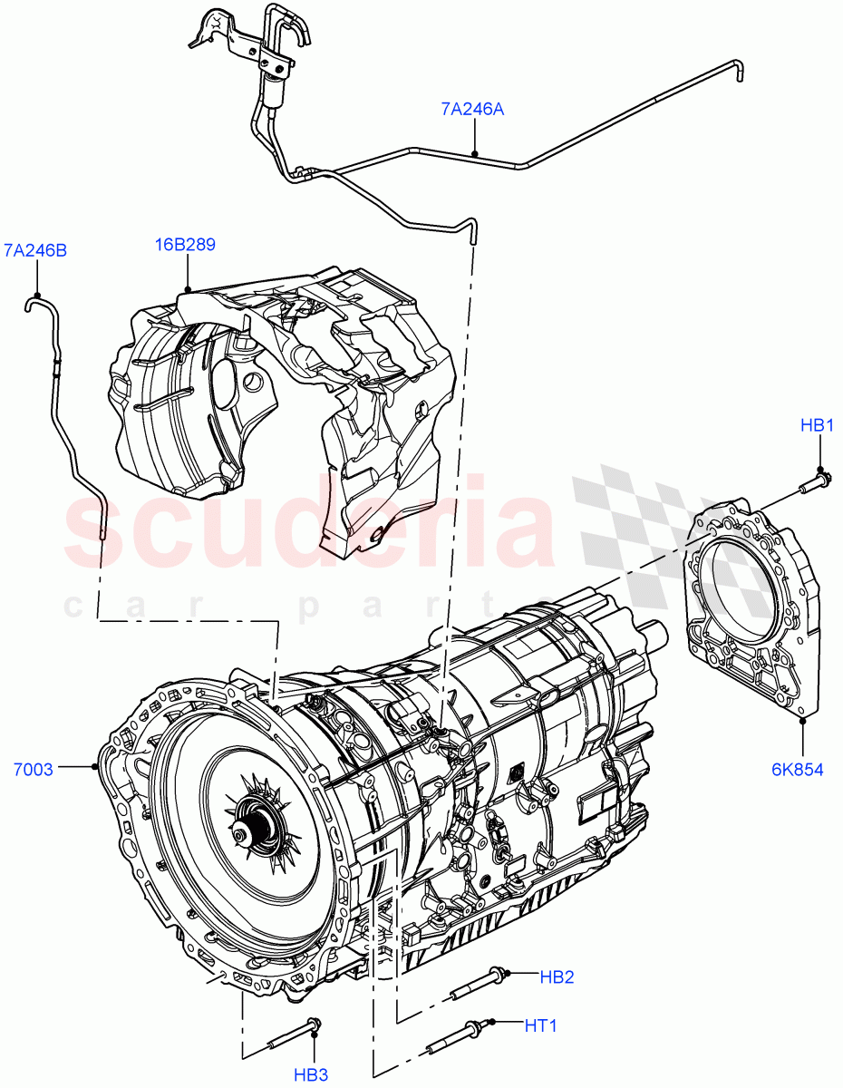 Auto Trans Assy & Speedometer Drive (8HP Gen3 Hybrid Trans) ((V) FROMJA000001) of Land Rover Land Rover Range Rover (2012-2021) [5.0 OHC SGDI SC V8 Petrol]