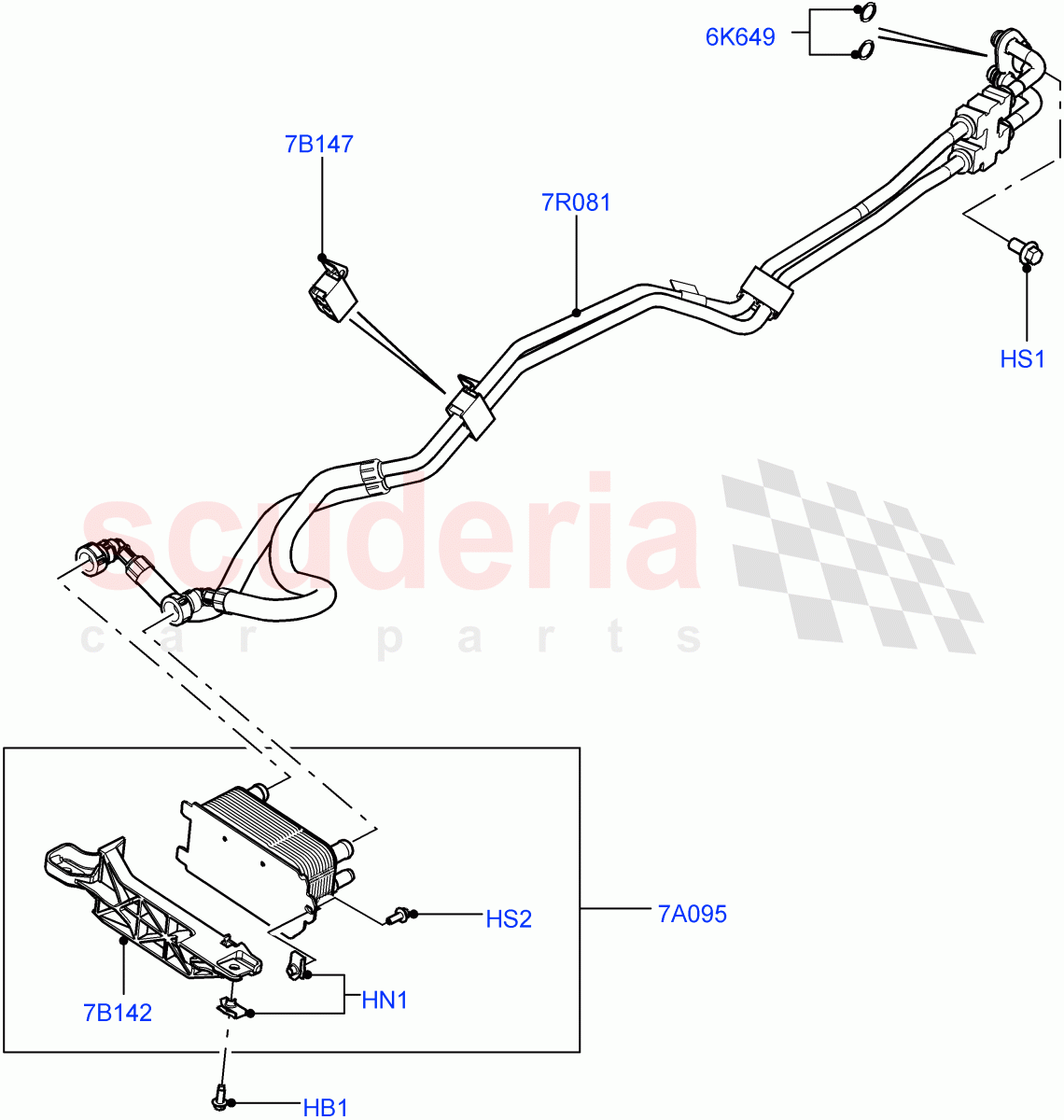 Transmission Cooling Systems (3.0 V6 D Gen2 Twin Turbo, 8 Speed Auto Trans ZF 8HP70 4WD, 4.4L DOHC DITC V8 Diesel) ((V) FROMBA000001) of Land Rover Land Rover Range Rover (2010-2012) [4.4 DOHC Diesel V8 DITC]