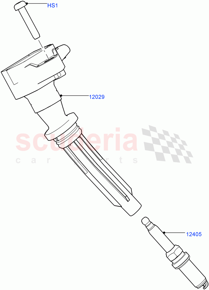 Ignition Coil And Wires/Spark Plugs (Solihull Plant Build) (3.0L DOHC GDI SC V6 PETROL) ((V) FROMEA000001) of Land Rover Land Rover Range Rover Velar (2017+) [3.0 DOHC GDI SC V6 Petrol]