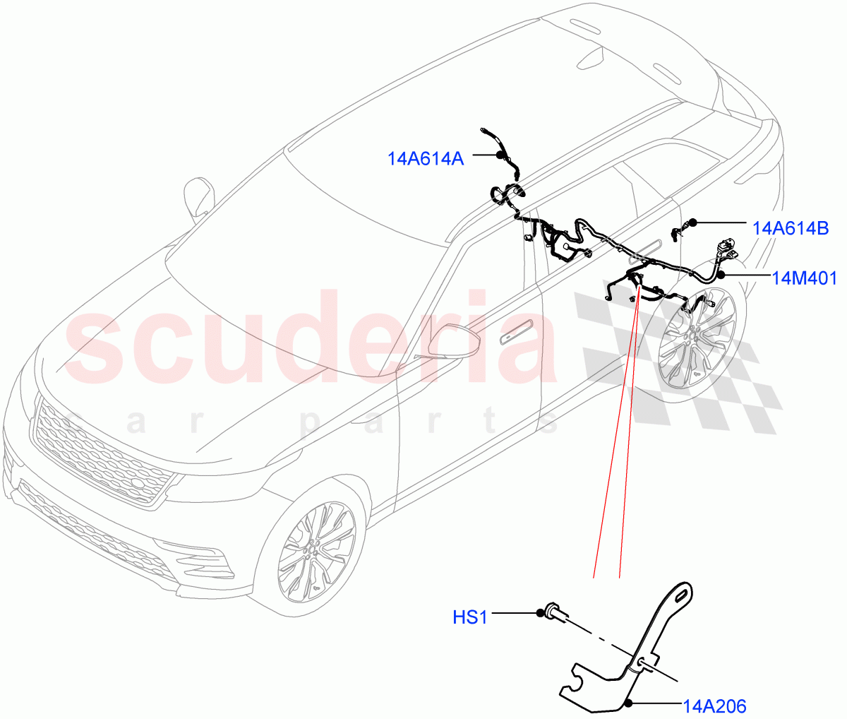 Electrical Wiring - Chassis of Land Rover Land Rover Range Rover Velar (2017+) [3.0 DOHC GDI SC V6 Petrol]