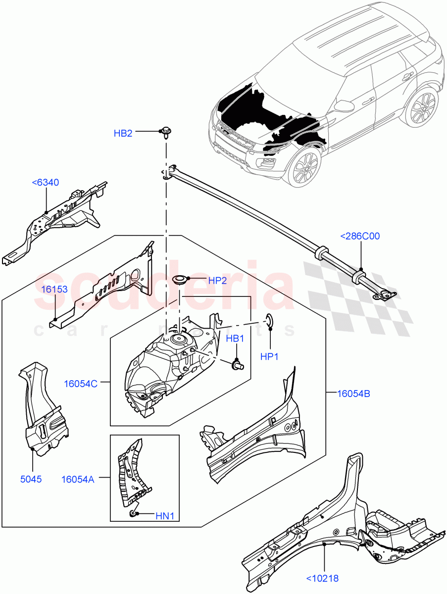 Front Panels, Aprons & Side Members (Aprons And Side Members) (Changsu (China)) ((V) FROMEG000001) of Land Rover Land Rover Range Rover Evoque (2012-2018) [2.0 Turbo Petrol AJ200P]
