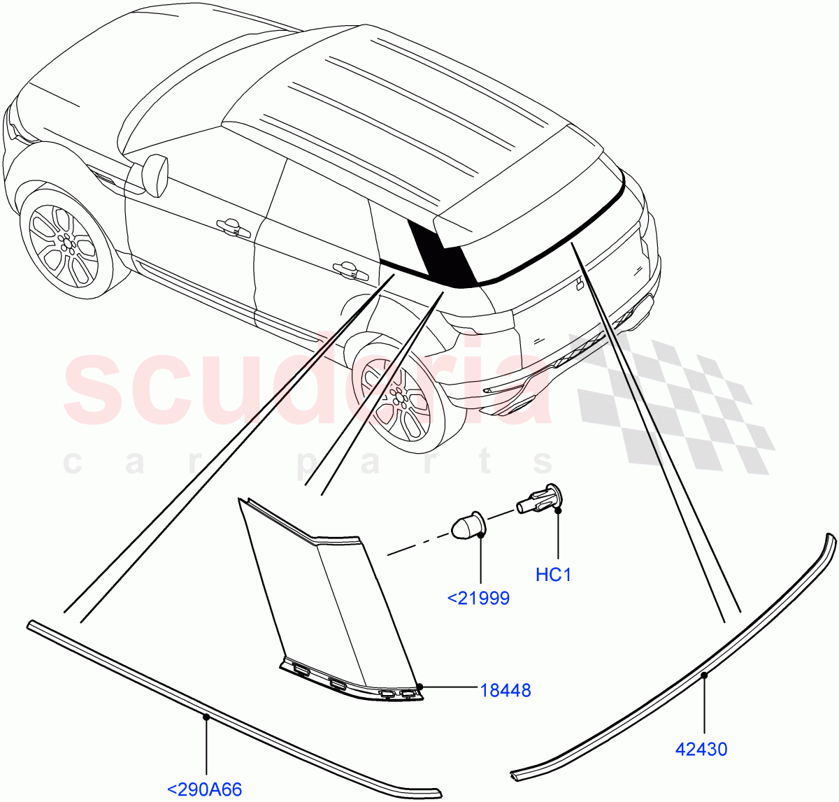 Luggage Compartment Door (Finishers) (3 Door, Halewood (UK), 5 Door) of Land Rover Land Rover Range Rover Evoque (2012-2018) [2.0 Turbo Petrol GTDI]