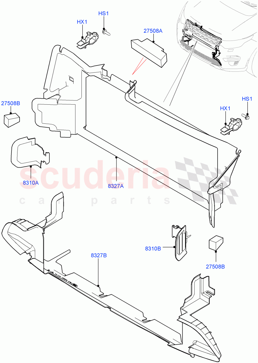 Air Deflectors (Changsu (China)) ((V) FROMFG000001, (V) TOKG446856) of Land Rover Land Rover Discovery Sport (2015+) [2.0 Turbo Petrol AJ200P]