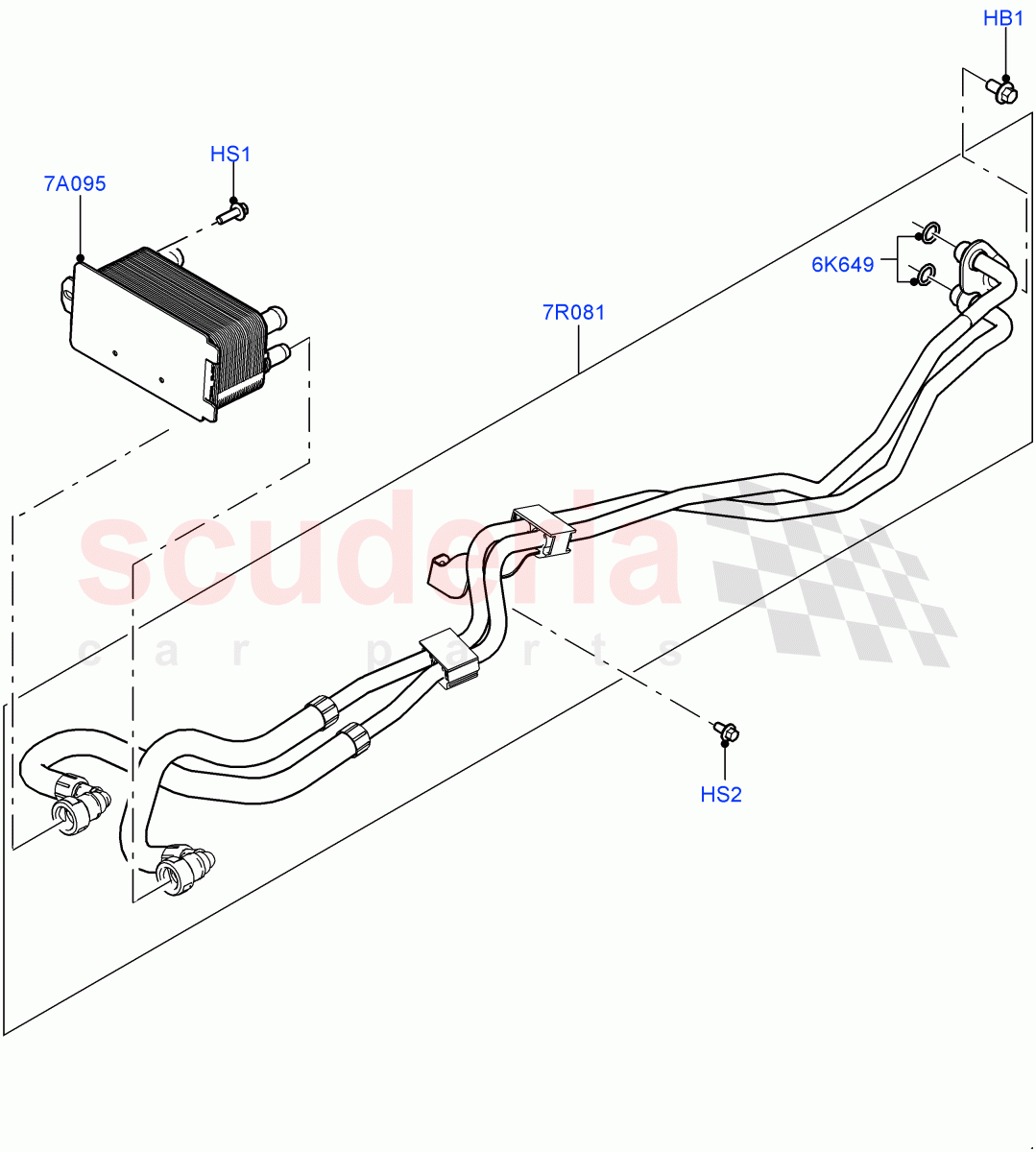 Transmission Cooling Systems (Nitra Plant Build) (5.0 Petrol AJ133 DOHC CDA, 8 Speed Auto Trans ZF 8HP70 4WD) ((V) FROMM2000001) of Land Rover Land Rover Defender (2020+) [2.0 Turbo Diesel]