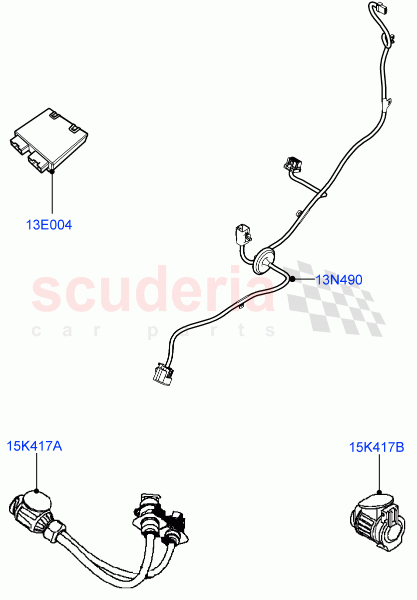 Towing Electrics (Accessory) (Halewood (UK)) of Land Rover Land Rover Range Rover Evoque (2019+) [2.0 Turbo Petrol AJ200P]