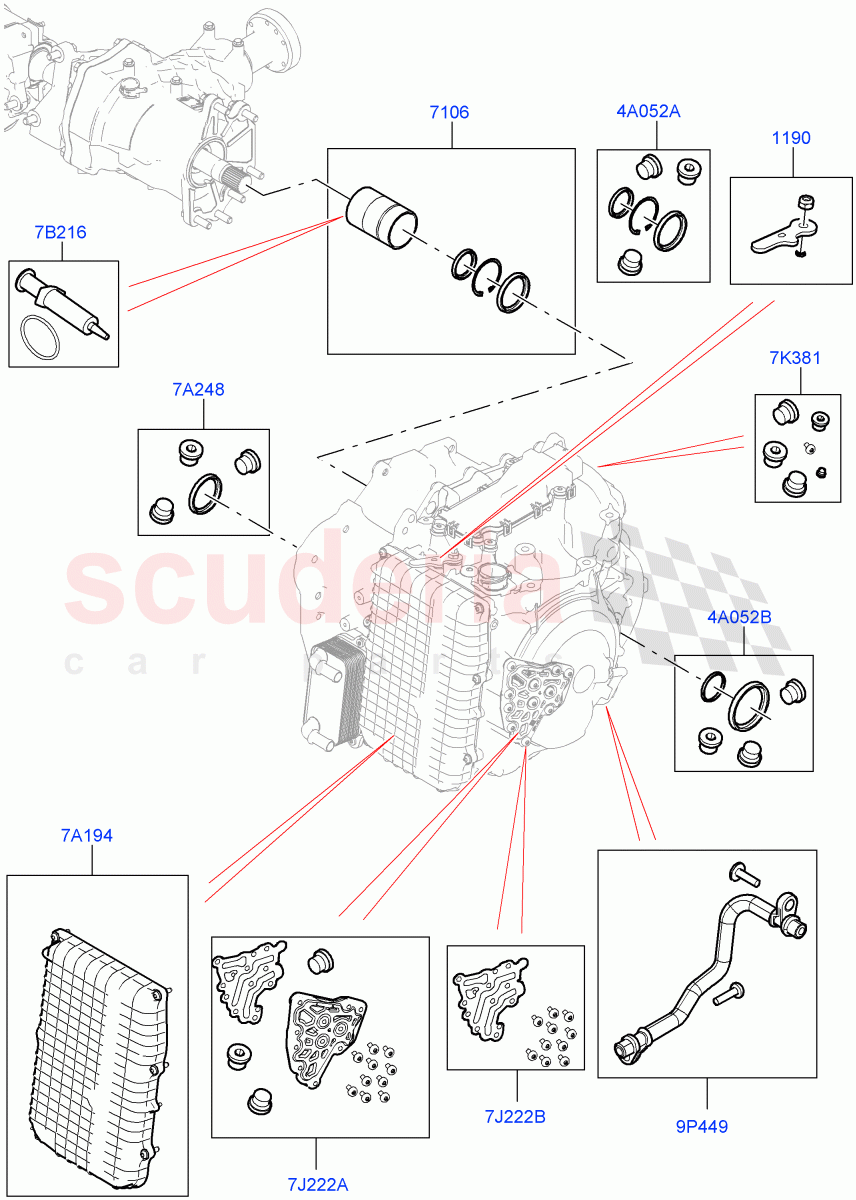Transmission External Components (9 Speed Auto AWD, Itatiaia (Brazil)) ((V) FROMGT000001) of Land Rover Land Rover Discovery Sport (2015+) [2.0 Turbo Diesel AJ21D4]