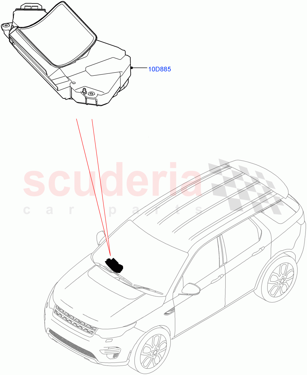 Head Up Display Module (Changsu (China), Head Up Display) ((V) FROMHG347884) of Land Rover Land Rover Discovery Sport (2015+) [2.0 Turbo Diesel]