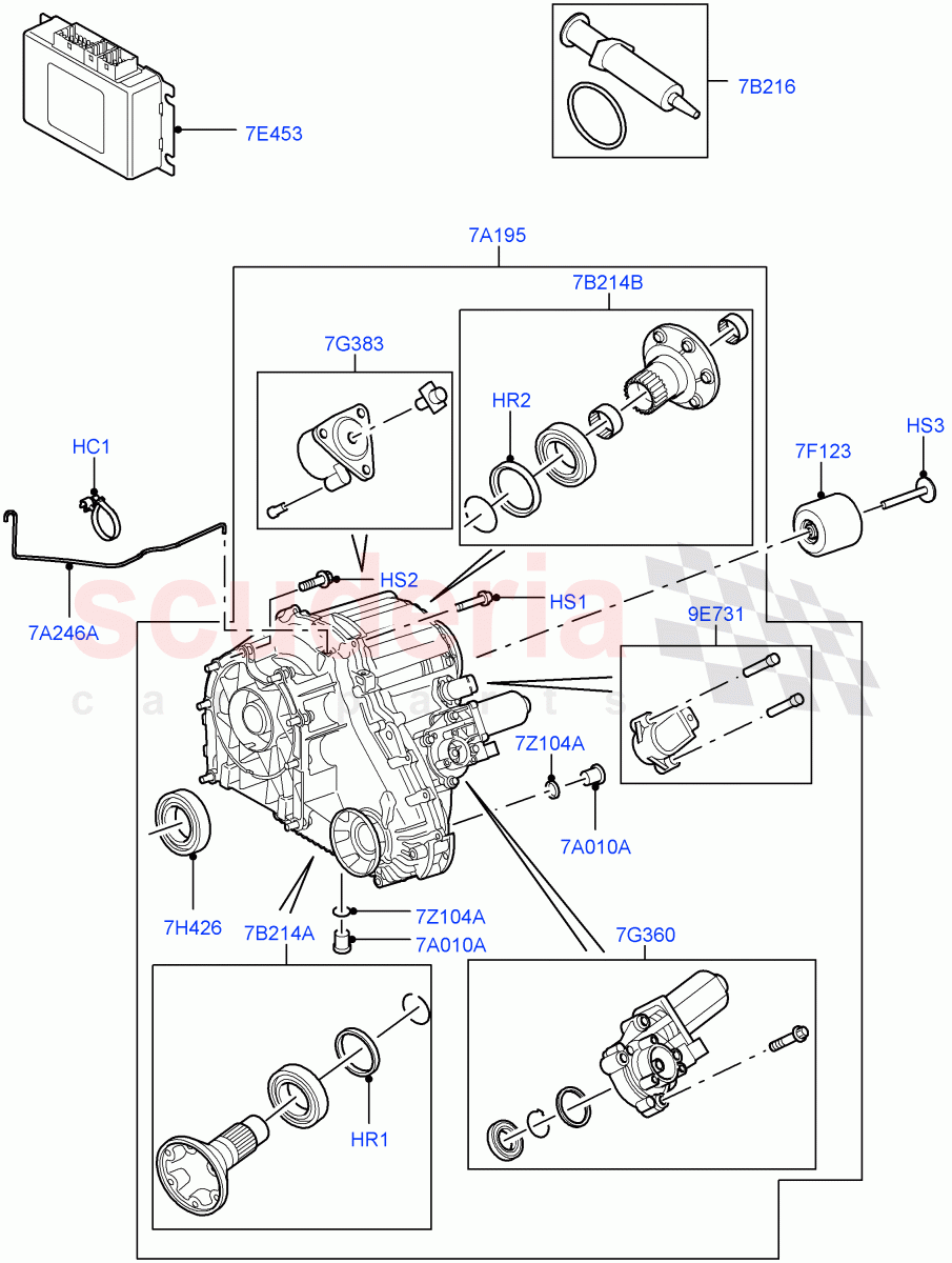 Transfer Drive Case (6 Speed Man ZF S6-53, 6 Speed Auto ZF 6HP26 Steptronic) ((V) TO9A999999) of Land Rover Land Rover Range Rover Sport (2005-2009) [2.7 Diesel V6]
