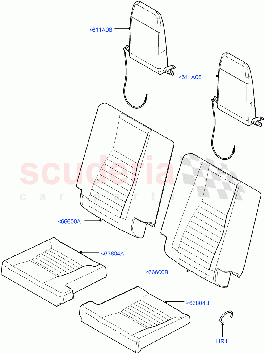 Rear Seat Covers (Row 3) (Windsor Leather, Changsu (China), Third Row Dual Individual Seat) ((V) FROMFG000001) of Land Rover Land Rover Discovery Sport (2015+) [2.0 Turbo Diesel]