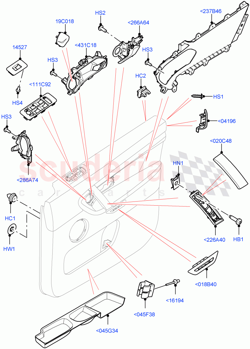 Front Door Trim Installation (Changsu (China)) ((V) FROMKG446857) of Land Rover Land Rover Discovery Sport (2015+) [2.0 Turbo Diesel]