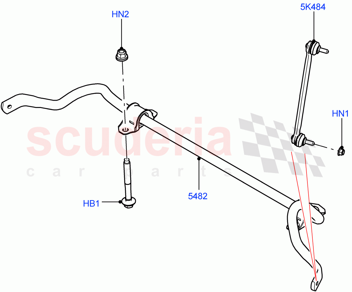 Front Cross Member & Stabilizer Bar (Stabilizer Bar) (Changsu (China)) ((V) FROMKG446857) of Land Rover Land Rover Discovery Sport (2015+) [2.0 Turbo Diesel AJ21D4]