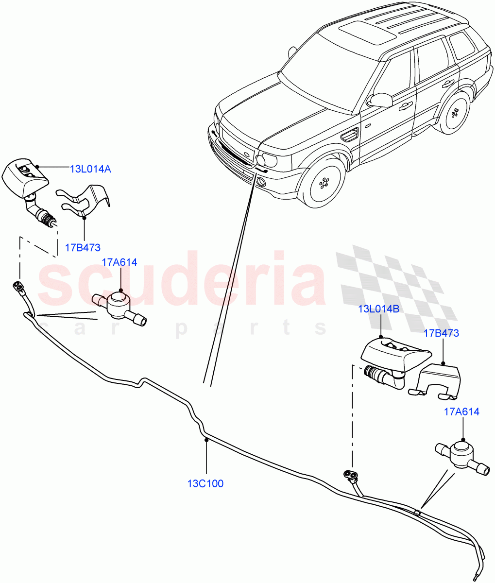 Headlamp Washer ((V) FROMAA000001) of Land Rover Land Rover Range Rover Sport (2010-2013) [3.0 Diesel 24V DOHC TC]