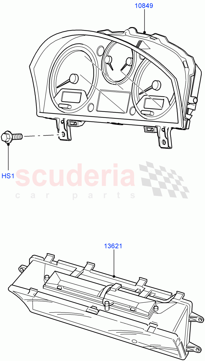 Instrument Cluster ((V) TO9A999999) of Land Rover Land Rover Range Rover Sport (2005-2009) [3.6 V8 32V DOHC EFI Diesel]