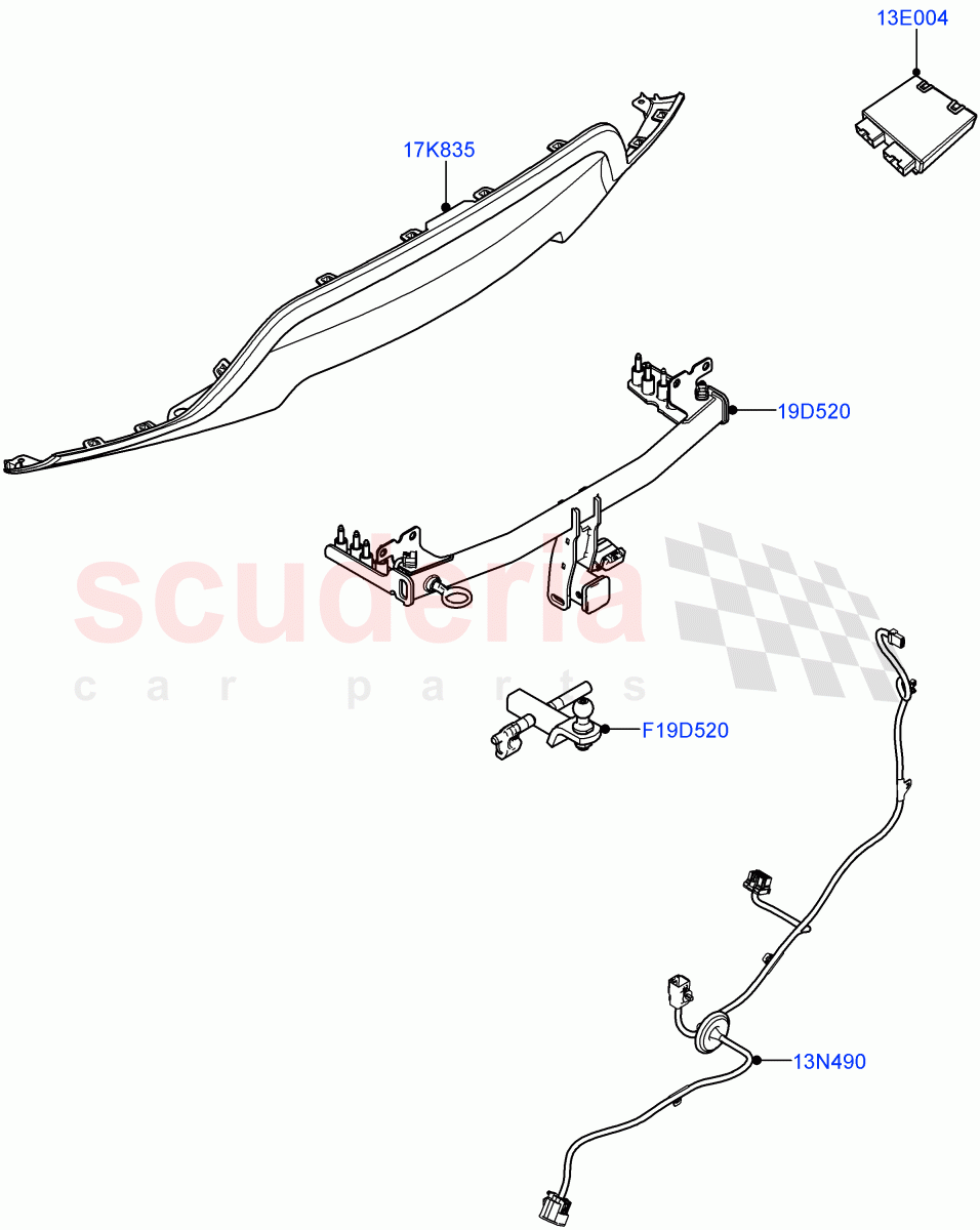 Towing Equipment ((+) "AUS/NZ") of Land Rover Land Rover Range Rover Evoque (2019+) [2.0 Turbo Diesel AJ21D4]