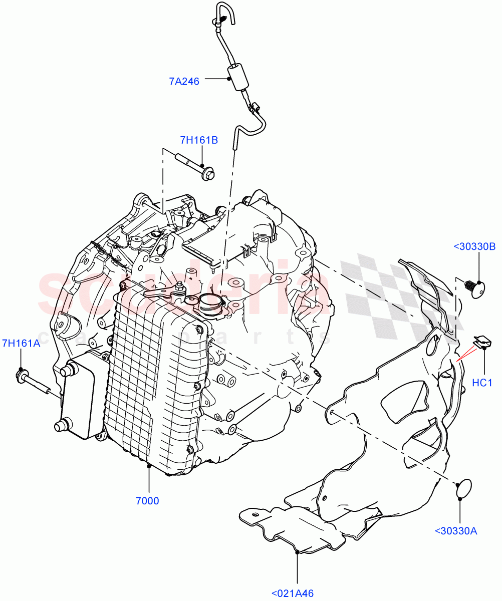 Auto Trans Assy & Speedometer Drive (2.0L AJ20P4 Petrol Mid PTA, 9 Speed Auto Trans 9HP50, Changsu (China)) ((V) FROMKG006088) of Land Rover Land Rover Discovery Sport (2015+) [2.0 Turbo Diesel]