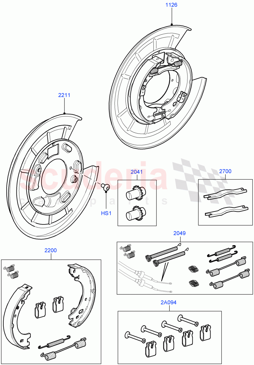 Parking Brake (Brake Shoes) ((V) FROMBA701292) of Land Rover Land Rover Range Rover Sport (2010-2013) [3.6 V8 32V DOHC EFI Diesel]