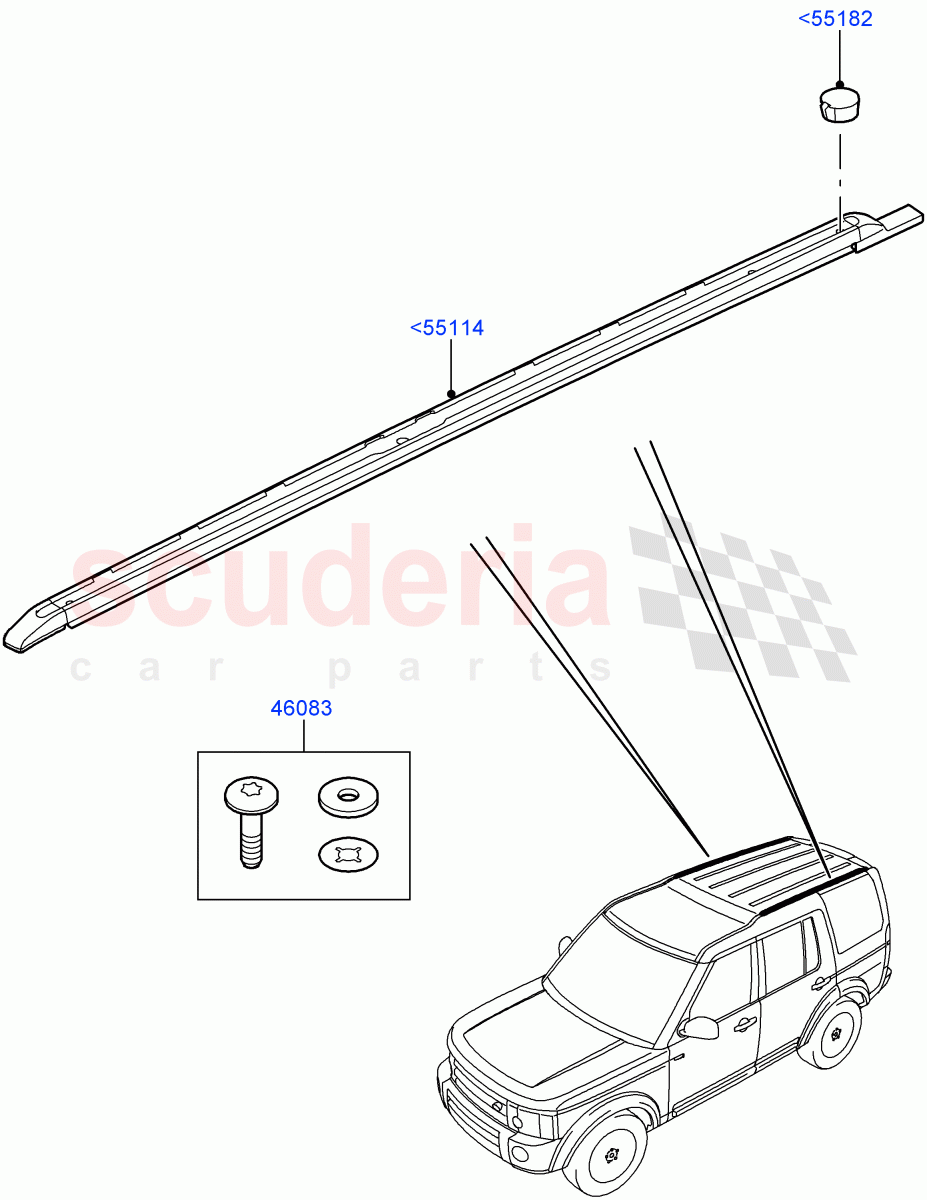 Roof Rack Systems (With Roof Rails) ((V) FROMAA000001) of Land Rover Land Rover Discovery 4 (2010-2016) [2.7 Diesel V6]