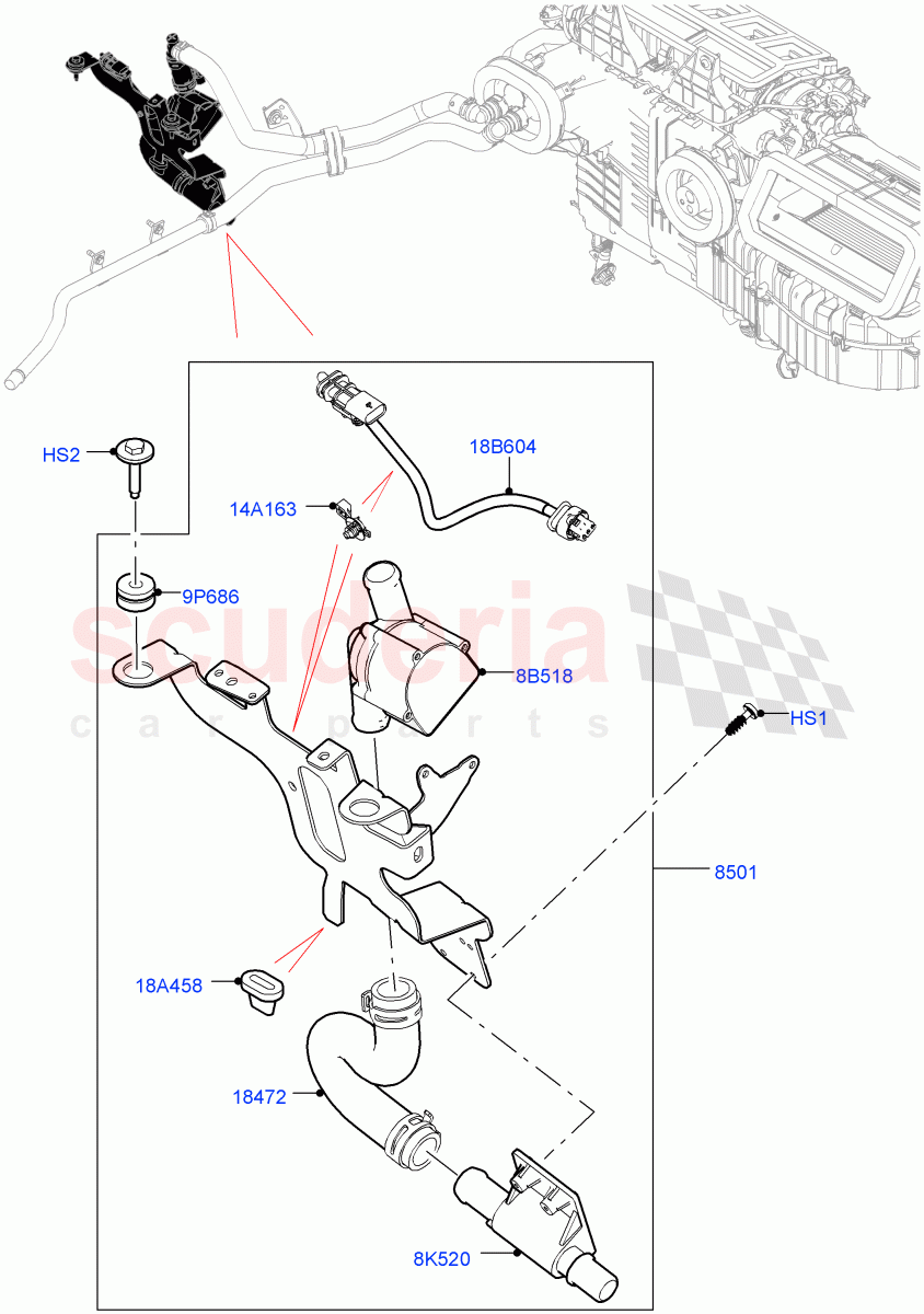 Auxiliary Circulation Coolant Pump (5.0 Petrol AJ133 DOHC CDA) ((V) FROMM2000001) of Land Rover Land Rover Defender (2020+) [3.0 I6 Turbo Petrol AJ20P6]
