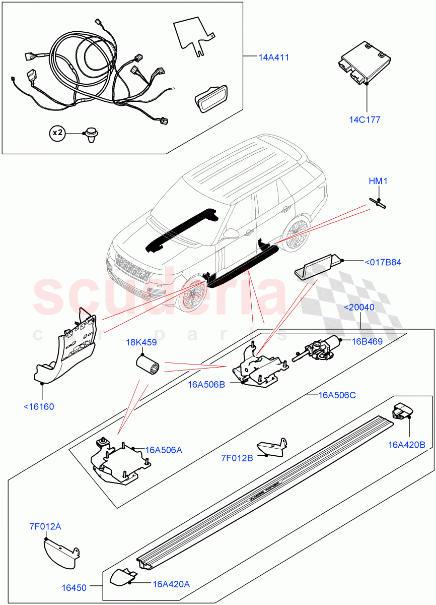 Side Steps And Tubes (Power Deployable, Accessory) ((V) TOKA999999) of Land Rover Land Rover Range Rover (2012-2021) [4.4 DOHC Diesel V8 DITC]