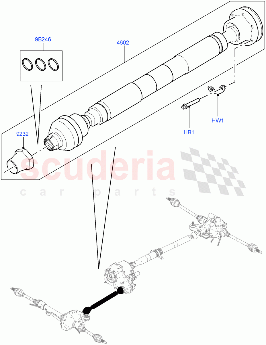 Drive Shaft - Front Axle Drive (Propshaft) of Land Rover Land Rover Defender (2020+) [3.0 I6 Turbo Petrol AJ20P6]