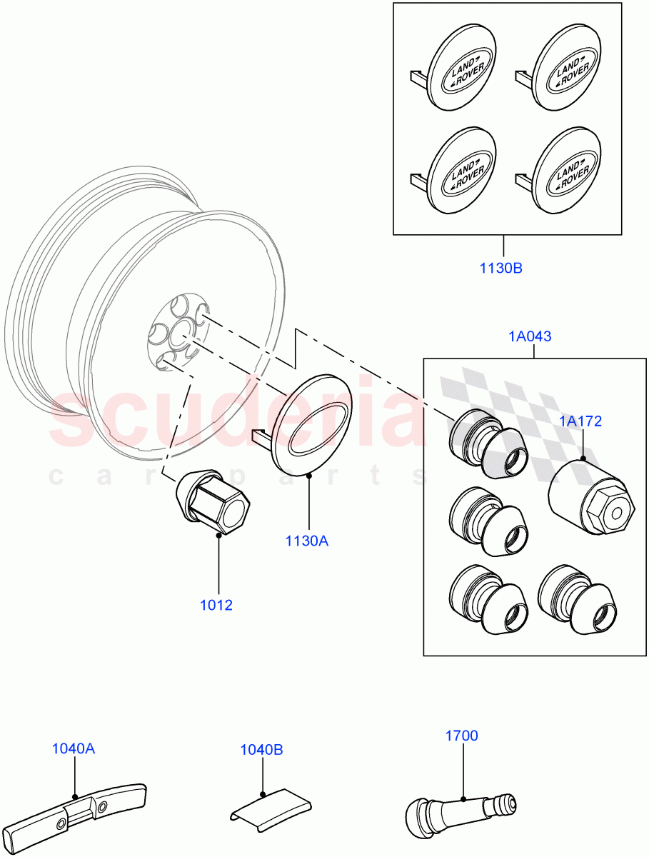 Wheels (Additional Equipment) (Halewood (UK)) of Land Rover Land Rover Range Rover Evoque (2019+) [2.0 Turbo Diesel AJ21D4]