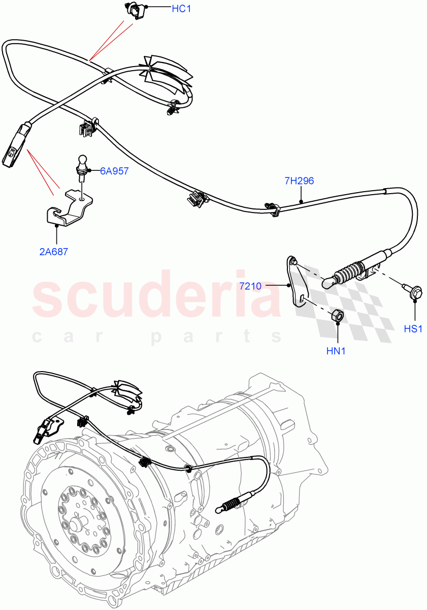 Gear Change-Automatic Transmission (3.0L AJ20D6 Diesel High, 8 Speed Auto Trans ZF 8HP76) ((V) FROMMA000001) of Land Rover Land Rover Range Rover Velar (2017+) [3.0 DOHC GDI SC V6 Petrol]
