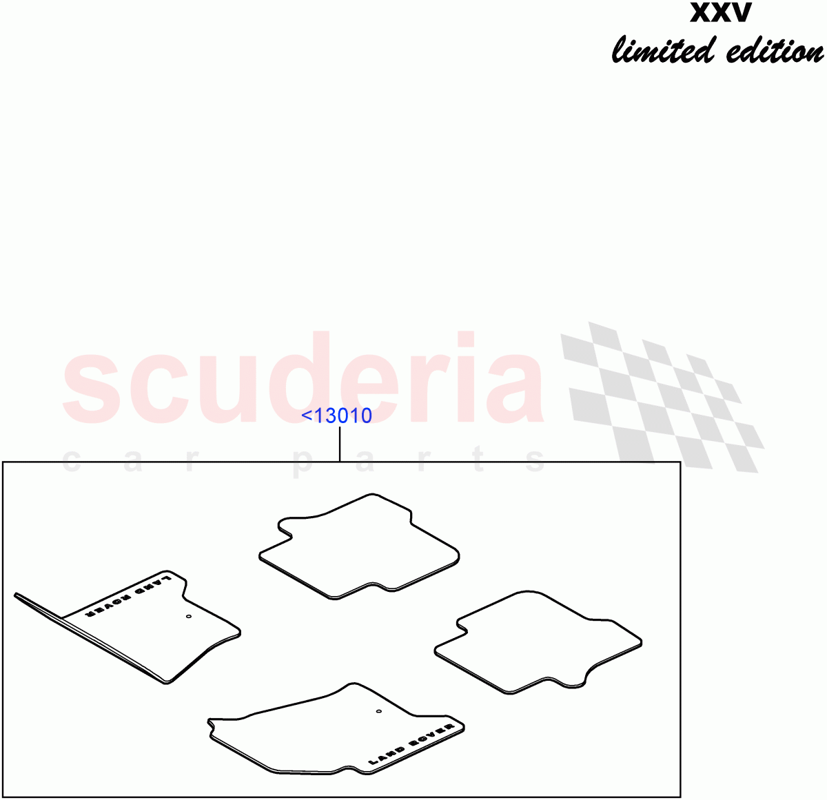 Floor Trim (XXV Anniversary LE) ((V) FROMEA000001) of Land Rover Land Rover Discovery 4 (2010-2016) [4.0 Petrol V6]
