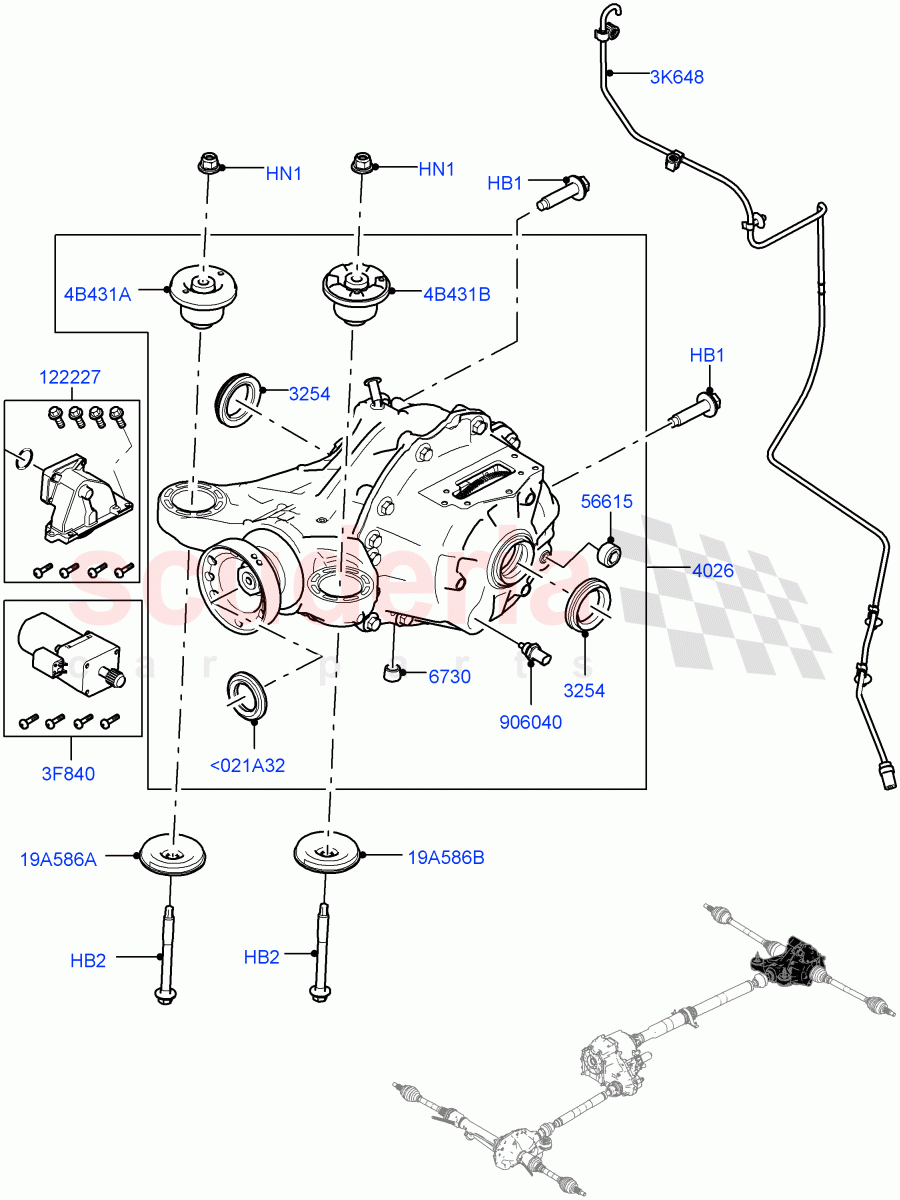 Rear Axle (Torque Vectoring By Braking (TVBB)) ((V) TOL2999999) of Land Rover Land Rover Defender (2020+) [2.0 Turbo Diesel]