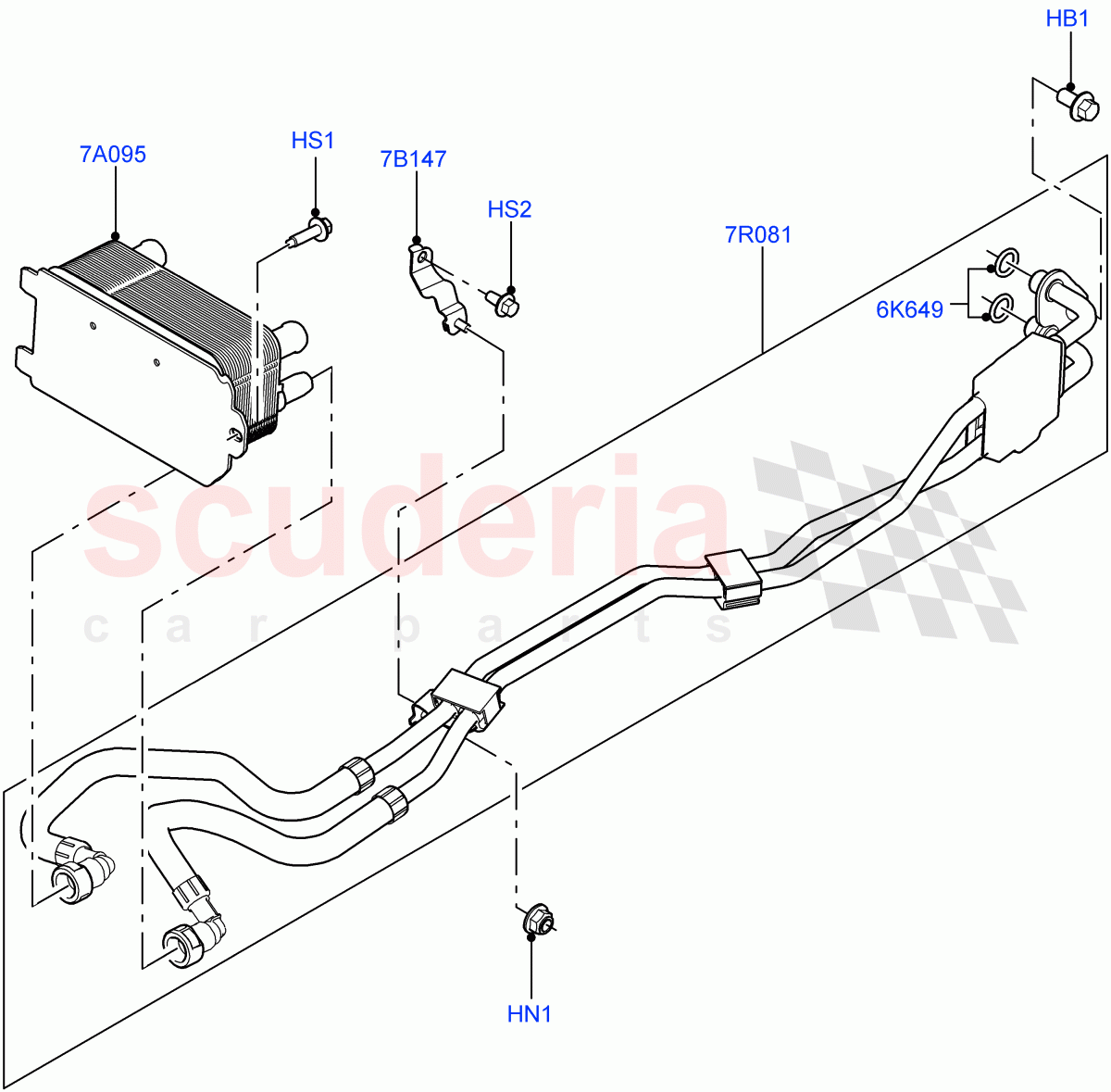 Transmission Cooling Systems (4.4L DOHC DITC V8 Diesel, 8 Speed Auto Trans ZF 8HP70 4WD) of Land Rover Land Rover Range Rover (2012-2021) [3.0 I6 Turbo Petrol AJ20P6]