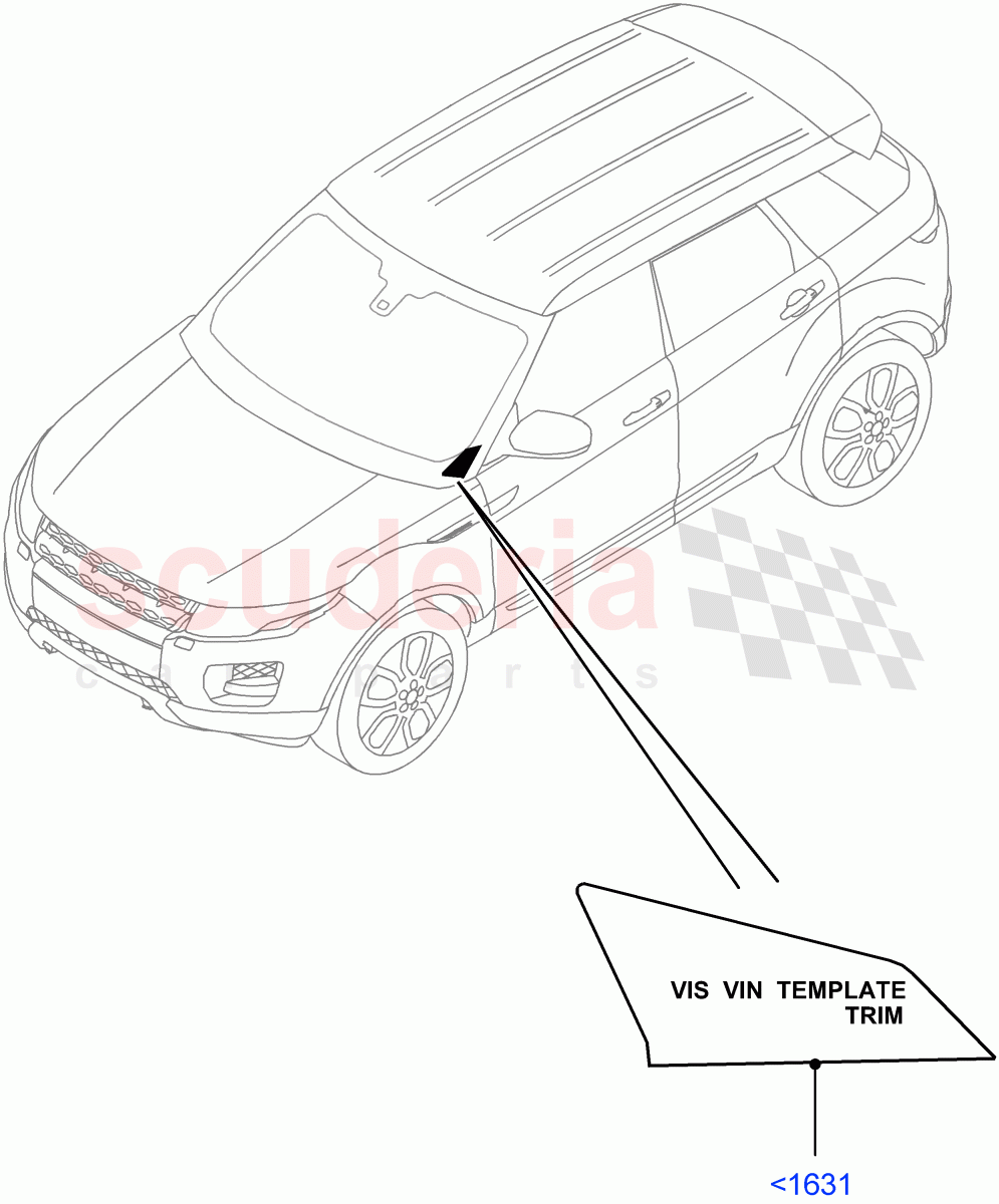 Labels (Windscreen) (Itatiaia (Brazil)) ((V) FROMGT000001) of Land Rover Land Rover Range Rover Evoque (2012-2018) [2.0 Turbo Petrol GTDI]