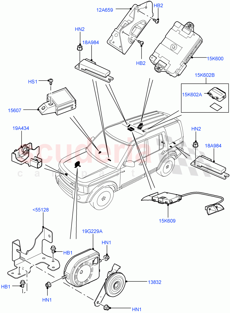Anti-Theft Alarm Systems ((V) FROMAA000001) of Land Rover Land Rover Discovery 4 (2010-2016) [5.0 OHC SGDI NA V8 Petrol]