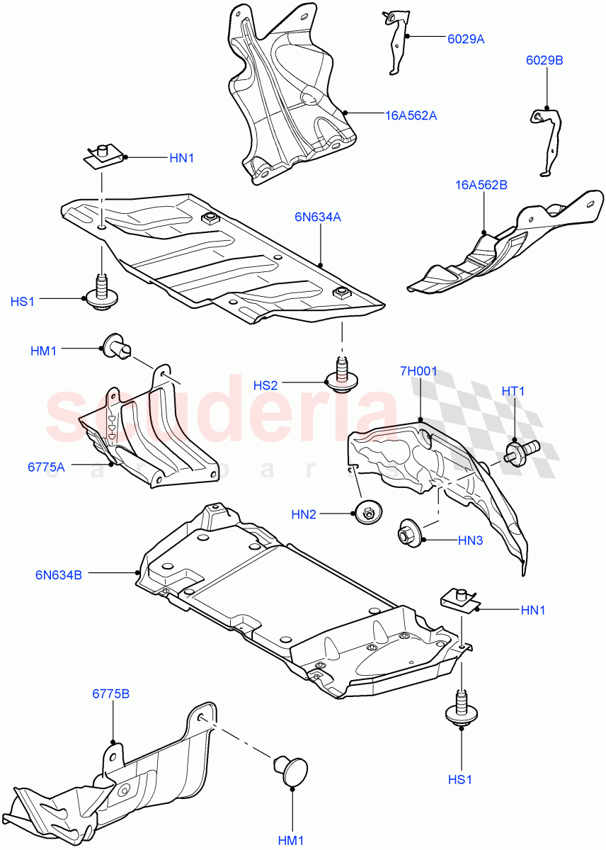 Splash And Heat Shields (Body) ((V) TO9A999999) of Land Rover Land Rover Range Rover Sport (2005-2009) [4.2 Petrol V8 Supercharged]