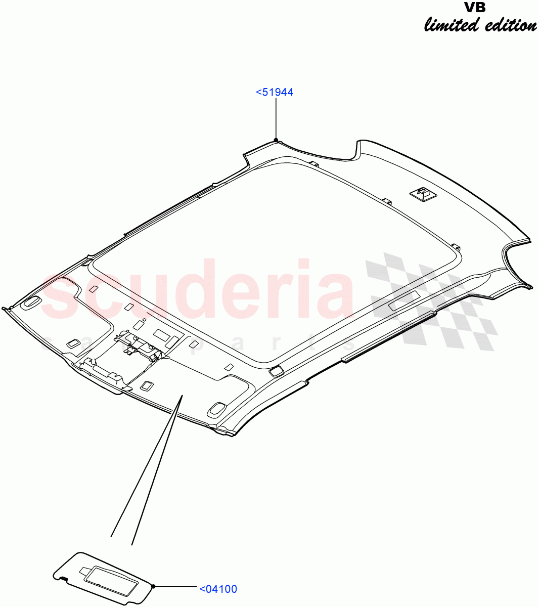 Headlining And Sun Visors (Victoria Beckham Limited Edition, Halewood (UK)) of Land Rover Land Rover Range Rover Evoque (2012-2018) [2.0 Turbo Petrol GTDI]