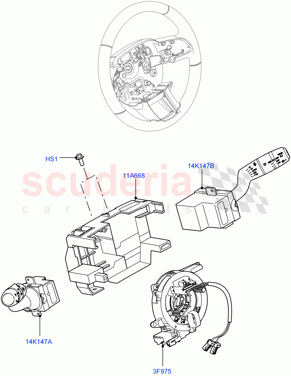 Switches (Steering Column) (Halewood (UK)) of Land Rover Land Rover Range Rover Evoque (2012-2018) [2.0 Turbo Diesel]