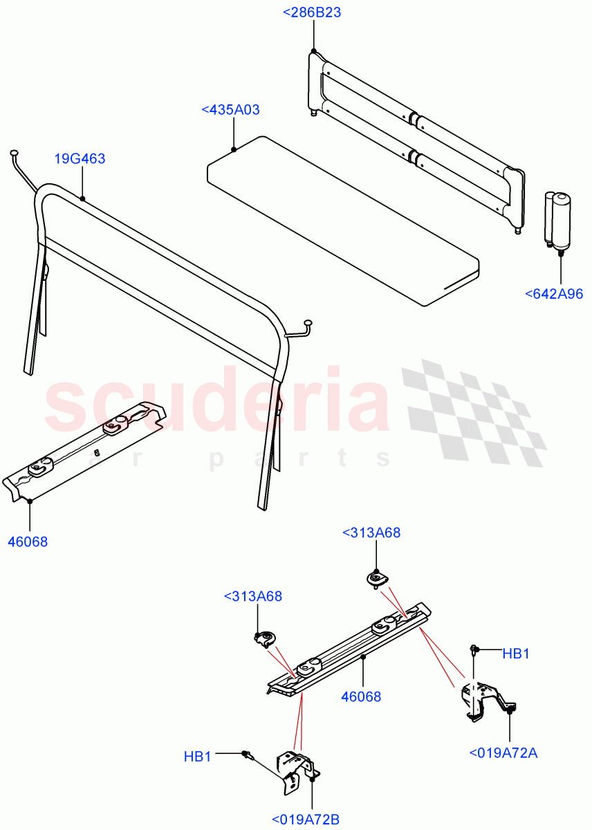 Load Compartment Trim (Cargo Retention, Floor) (Changsu (China)) of Land Rover Land Rover Range Rover Evoque (2019+) [1.5 I3 Turbo Petrol AJ20P3]
