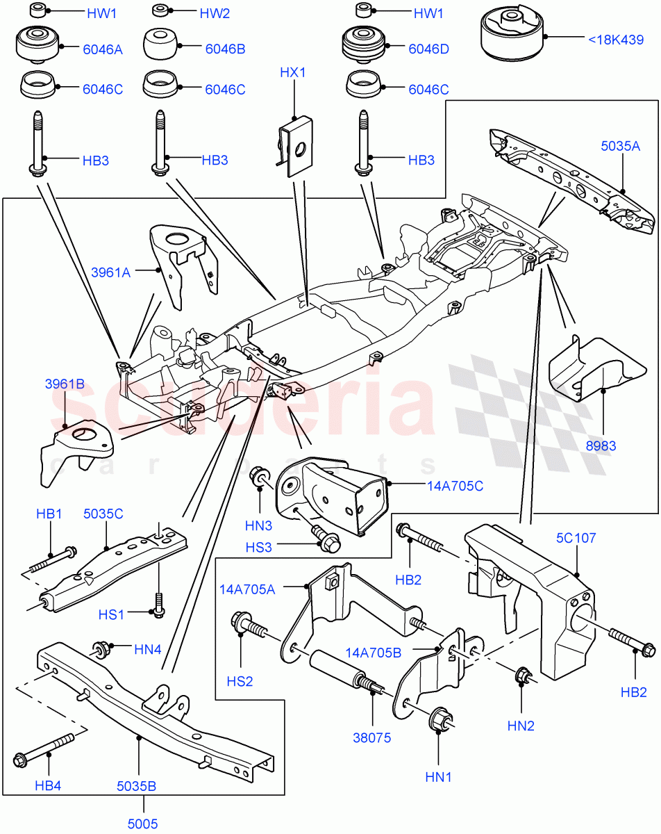 Chassis Frame ((V) TO9A999999) of Land Rover Land Rover Range Rover Sport (2005-2009) [3.6 V8 32V DOHC EFI Diesel]