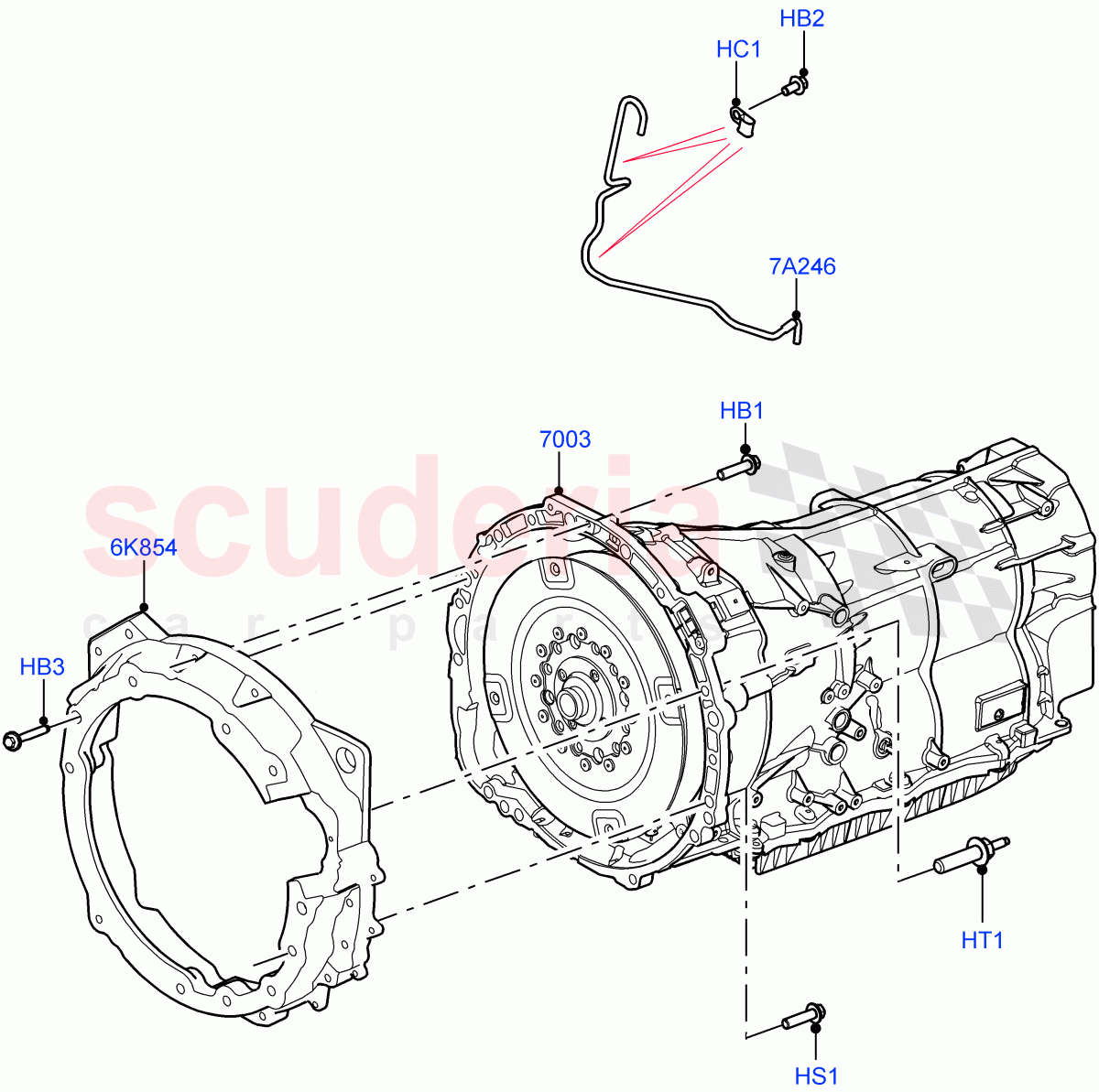 Auto Trans Assy & Speedometer Drive (2.0L 16V TIVCT T/C 240PS Petrol, 8 Speed Auto Trans ZF 8HP70 4WD) ((V) FROMFA627931) of Land Rover Land Rover Range Rover Sport (2014+) [3.0 Diesel 24V DOHC TC]