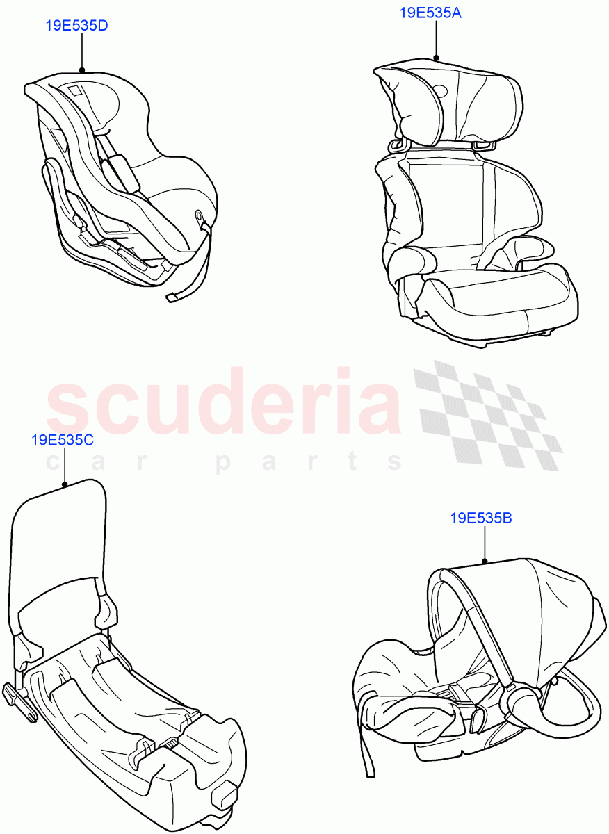 Child Seating (Accessory) (Halewood (UK), Itatiaia (Brazil)) of Land Rover Land Rover Discovery Sport (2015+) [2.0 Turbo Petrol GTDI]
