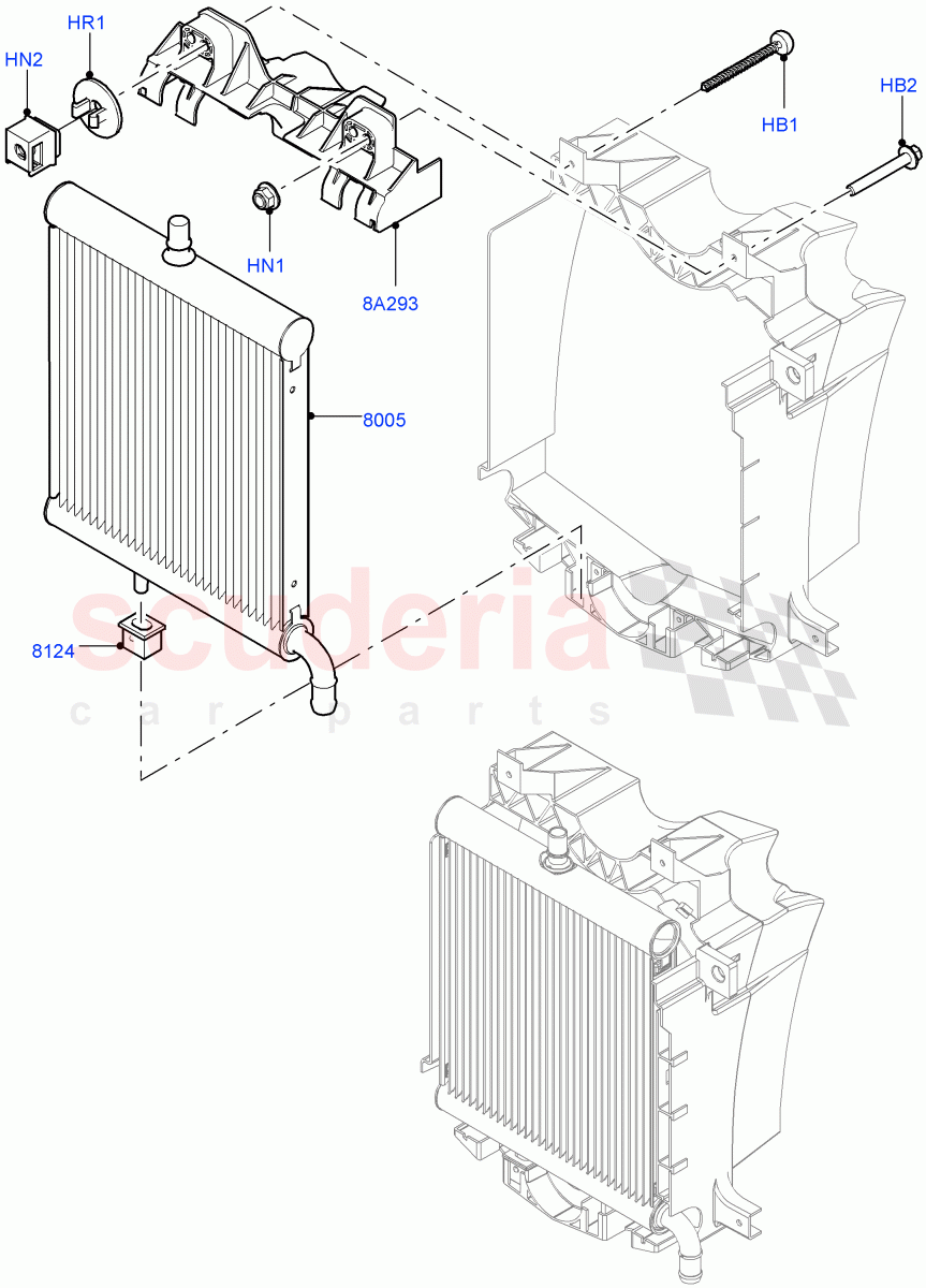 Radiator/Coolant Overflow Container (Auxiliary Unit, Solihull Plant Build) (2.0L I4 DSL HIGH DOHC AJ200, With Standard Engine Cooling System) ((V) FROMHA000001) of Land Rover Land Rover Discovery 5 (2017+) [2.0 Turbo Diesel]