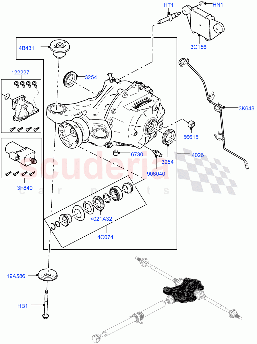 Rear Axle (5.0L P AJ133 DOHC CDA S/C Enhanced) ((V) FROMKA000001) of Land Rover Land Rover Range Rover Velar (2017+) [2.0 Turbo Petrol AJ200P]