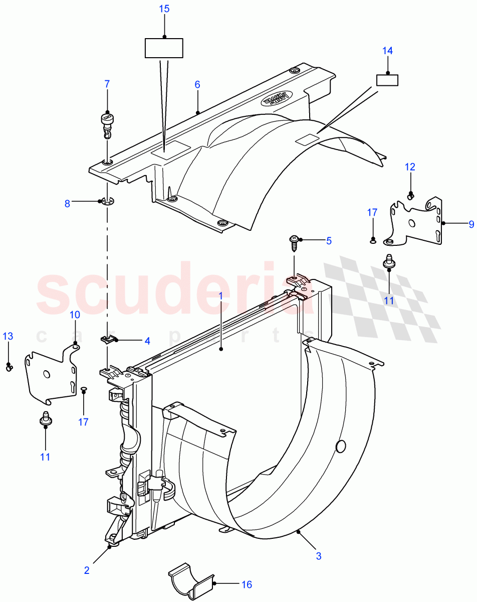 Radiator ((V) FROM7A000001) of Land Rover Land Rover Defender (2007-2016)