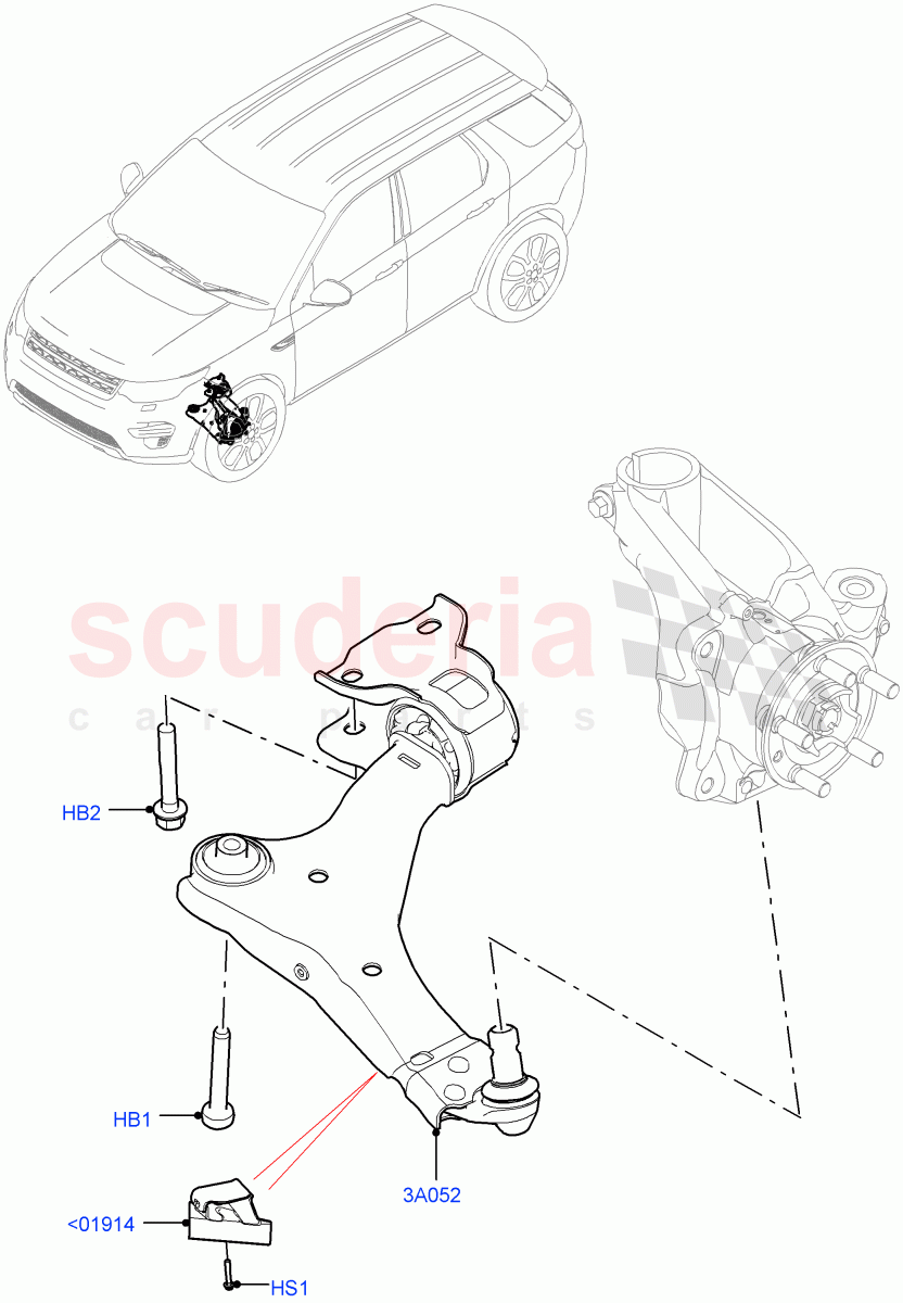 Front Suspension Arms (Itatiaia (Brazil)) ((V) FROMGT000001) of Land Rover Land Rover Discovery Sport (2015+) [2.0 Turbo Petrol GTDI]