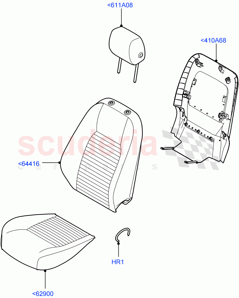Front Seat Covers (Taurus Leather Perforated, Itatiaia (Brazil)) ((V) FROMGT000001) of Land Rover Land Rover Discovery Sport (2015+) [2.0 Turbo Petrol GTDI]