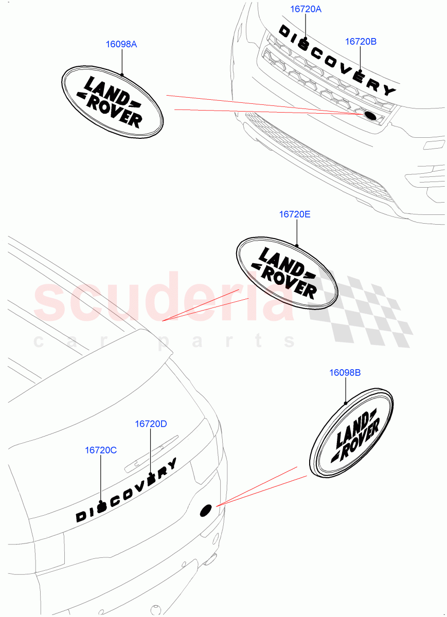 Name Plates (Itatiaia (Brazil)) ((V) FROMGT000001) of Land Rover Land Rover Discovery Sport (2015+) [2.0 Turbo Petrol AJ200P]