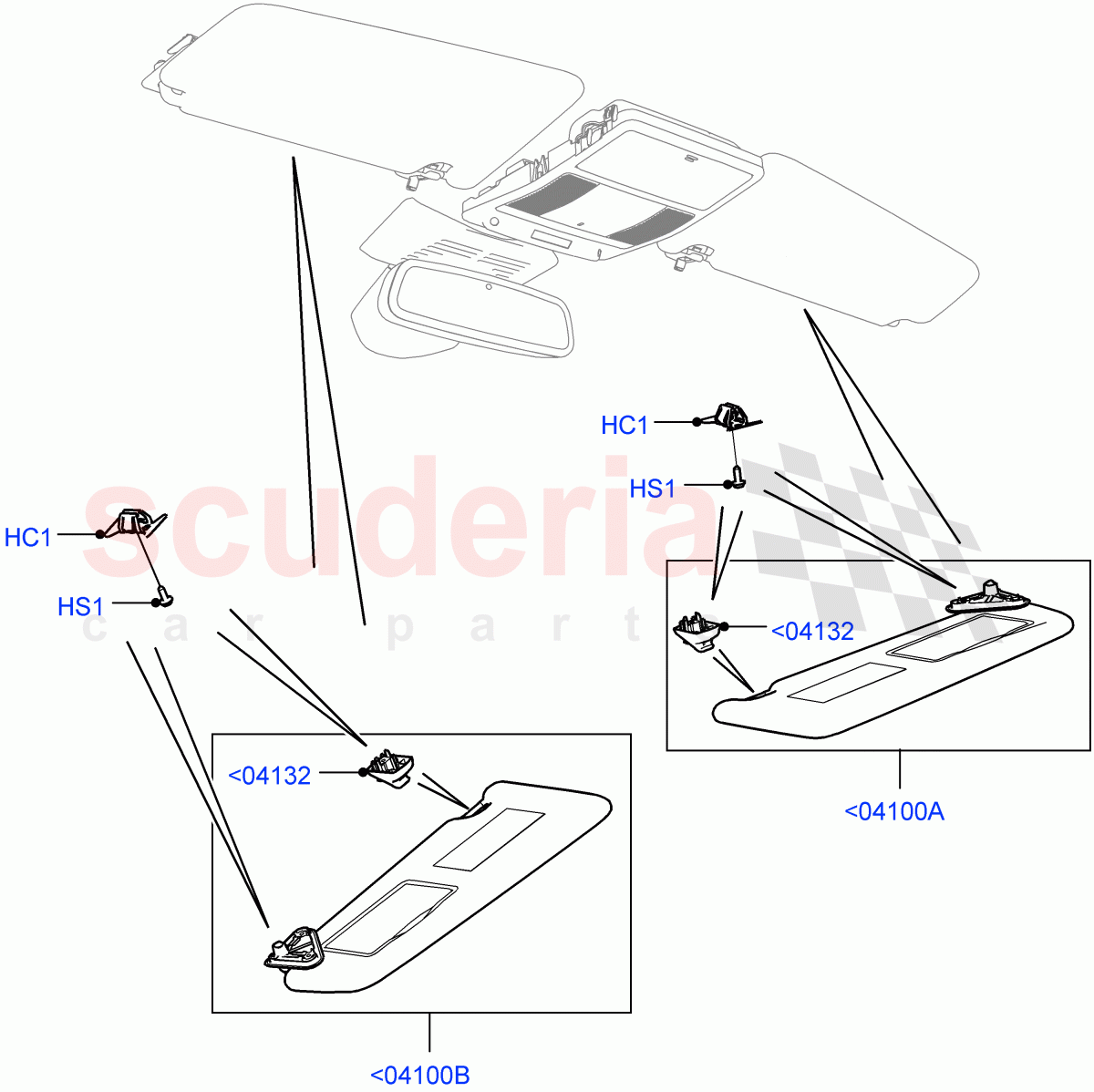 Headlining And Sun Visors (Changsu (China)) ((V) FROMFG000001) of Land Rover Land Rover Discovery Sport (2015+) [2.2 Single Turbo Diesel]
