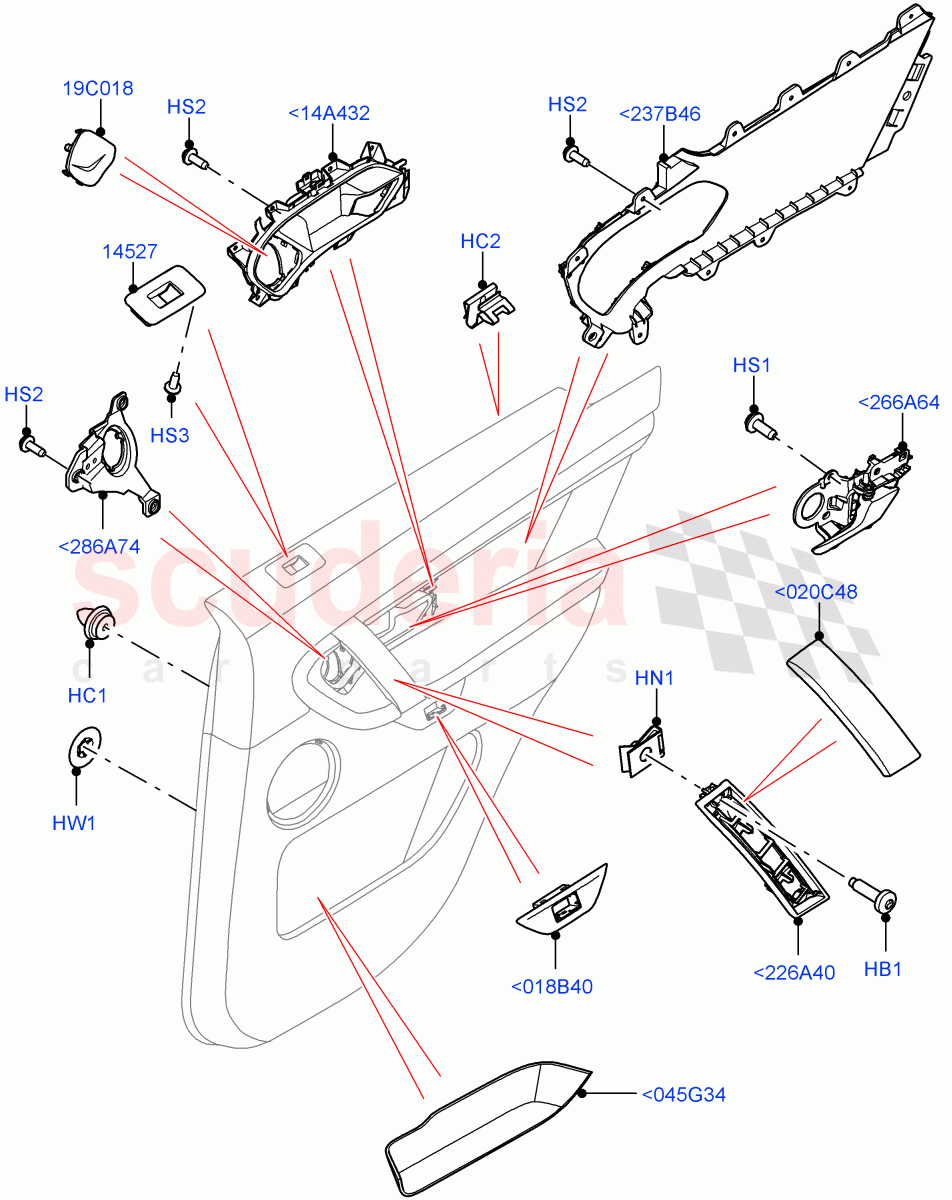 Rear Door Trim Installation (Changsu (China)) ((V) FROMKG446857) of Land Rover Land Rover Discovery Sport (2015+) [2.0 Turbo Diesel AJ21D4]