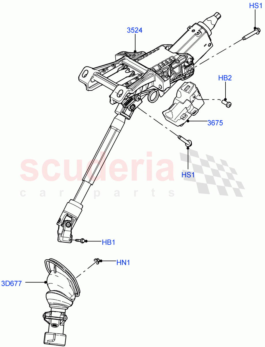 Steering Column (Changsu (China)) ((V) FROMEG000001) of Land Rover Land Rover Range Rover Evoque (2012-2018) [2.0 Turbo Petrol AJ200P]
