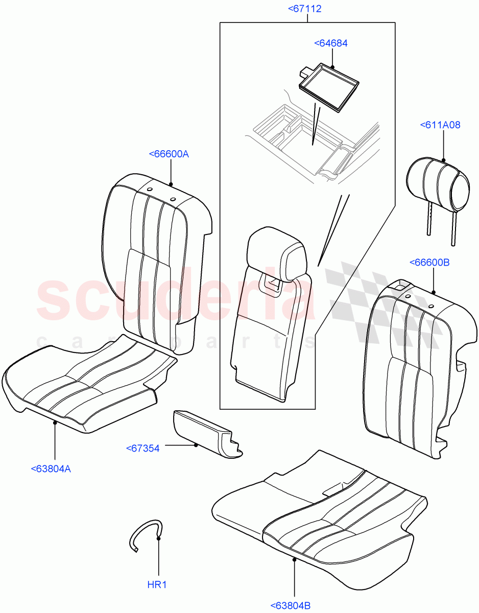 Rear Seat Covers (Oxford Leather Windsor, With Heated Seats - Front/Rear) ((V) FROMAA000001) of Land Rover Land Rover Range Rover (2010-2012) [5.0 OHC SGDI NA V8 Petrol]